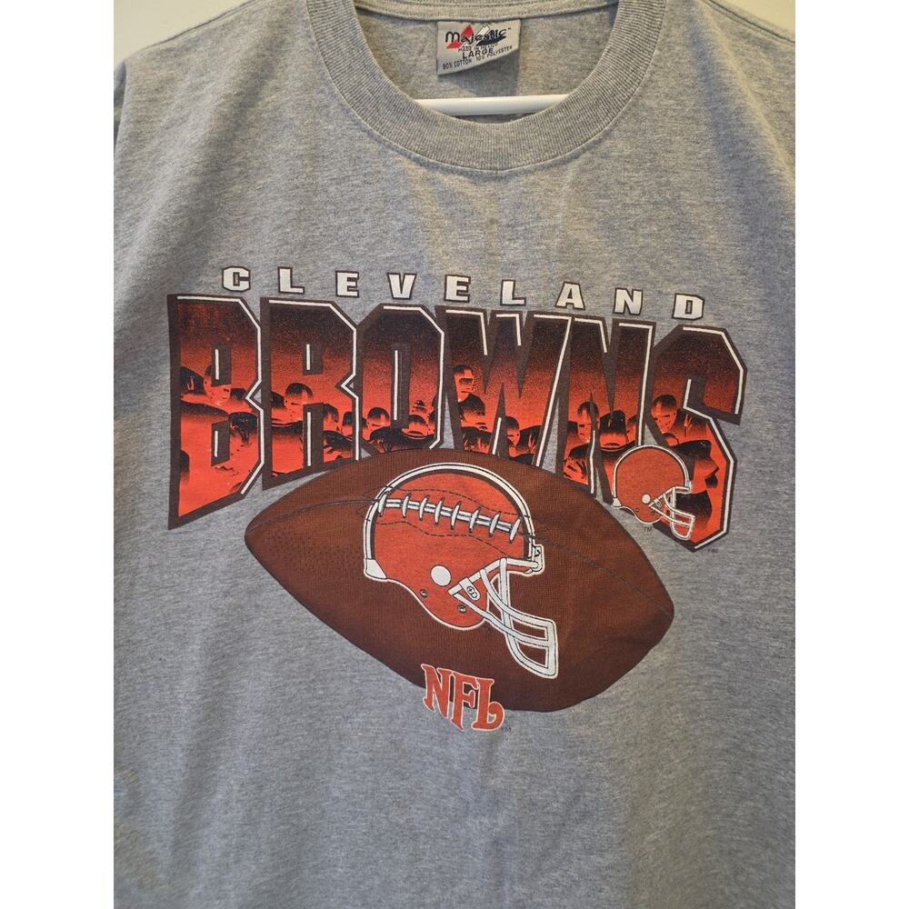 Vintage Majestic NFL Cleveland Browns Short Sleeve Shirt Mens Large